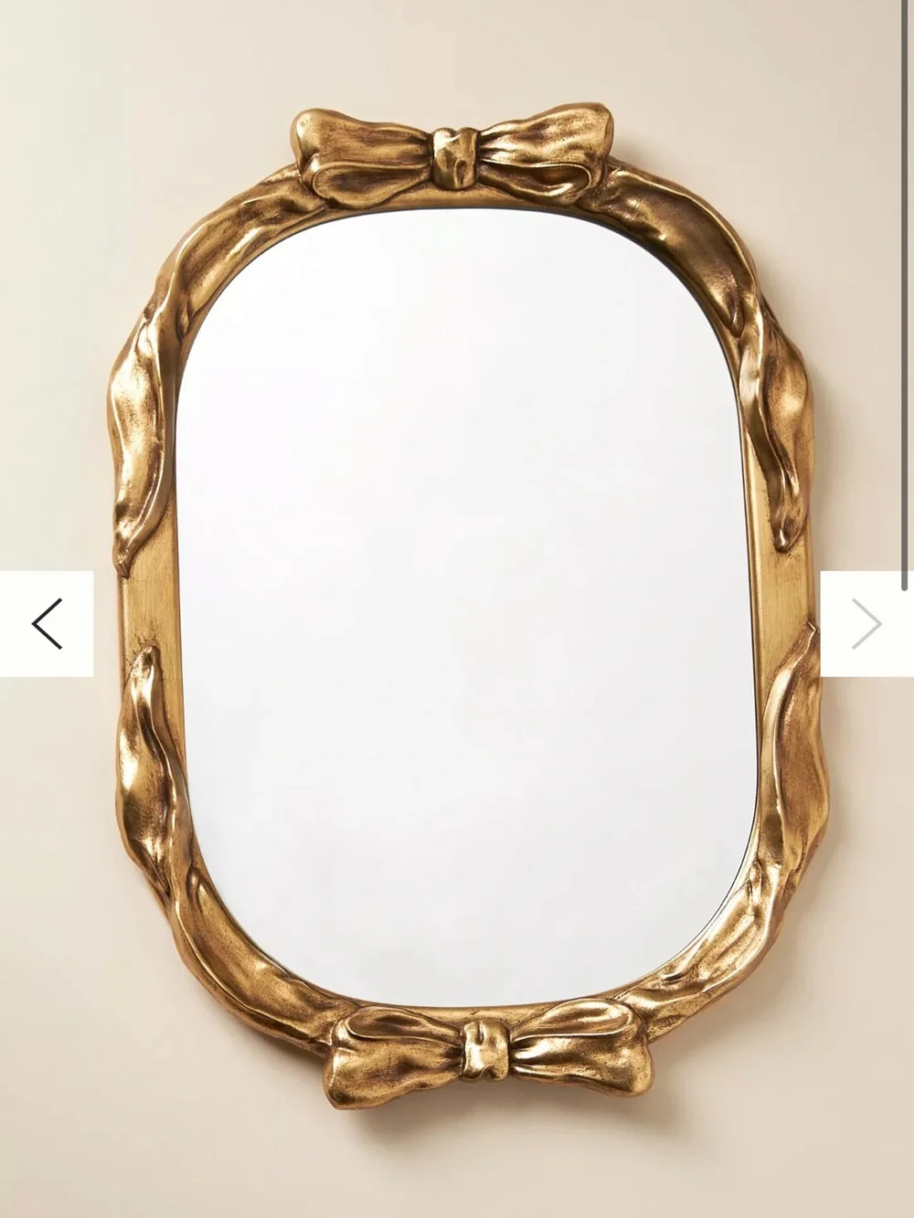 Beau Bow Gold Mirrored Tray